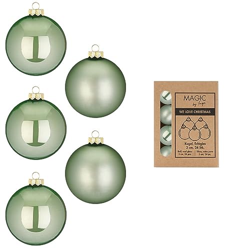 Weihnachtskugeln Glas 3cm x 24 Stück in Kartonbox Christbaumkugeln...