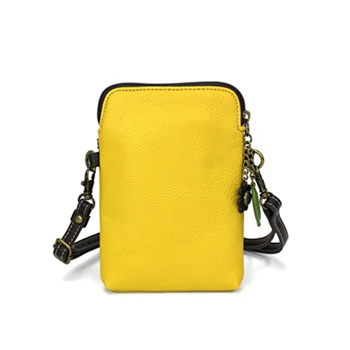 Image of CHALA Bird Collection Cell Phone Crossbody Purse-Women PU Leather /Canvas Multicolor Handbag with Adjustable Strap