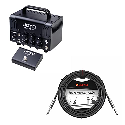 JOYO Zombie II Tube Amp Head Bundle with CM-04 Mono Audio Instrument Cable Straight-to-Straight