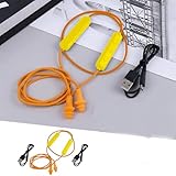 Wireless Bluetooth Earplugs for Work - Noise Reducing Earplug Headphones with Hearing Protection, Comfort Fit for Construction, Sleeping, Loud Environments (Yellow, 1 Pair)