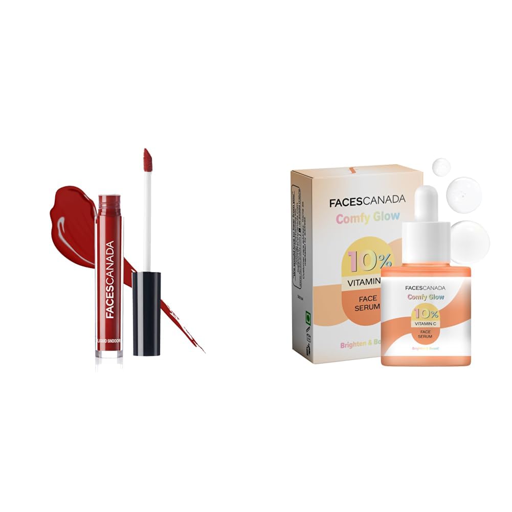 FACESCANADA Liquid Sindoor - Maroon, 2.5 ml & Comfy Glow 10% Vitamin C Face Serum - 15ml-picture-20