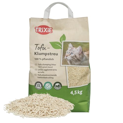 Trixie Tofu-Klumpstreu 4 5 kg staubarmes Katzenstreu für Katzentoiletten geruchsneutralisierend & biologisch abbaubar 40251