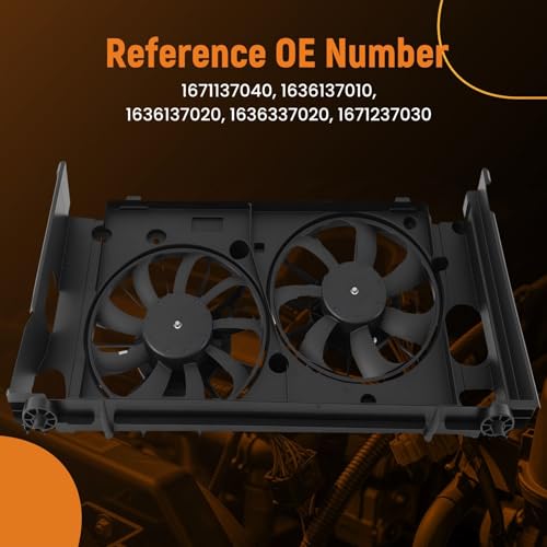 Image of maXpeedingrods Dual AC Condenser Radiator Cooling Fan Fit for Toyota Prius 2010-2015, for Toyota Prius V 2012-2018, for Lexus CT200H 2011-2017, 1671137040 TO3115159