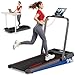 6 in 1 Folding Treadmill with 12KM/H, 9% Incline Walking Pad Foldable with APP, 2.75HP Under Desk Treadmills for Home Office, Running Machine Portable with Magnetic Remote Control, 350LBS Weight