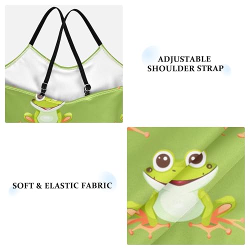 Cute Frogs Girls One Piece Swimsuits Summer Quick Dry Beach Bathing Suit4