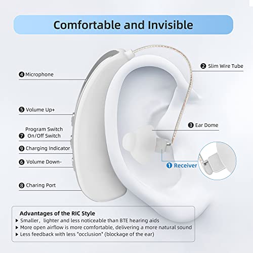 Lesibo Hearing Aids For Seniors Rechargeable With Noise Cancelling,Over The Counter Hearing Aids For Adults,Otc Hearing Aid Severe Hearing Loss,Ear Amplifier For Hearing Amplifiers(Left Ear Only) #TOP1