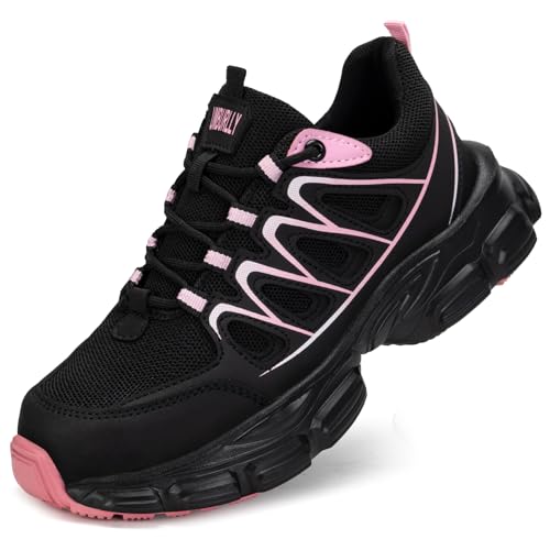 Steel Toe Shoes for Women Men Wide Non Slip Composite Work Sneakers Indestructible Comfortable...