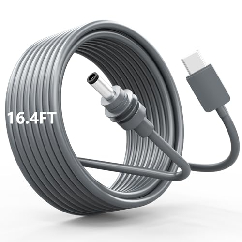 Starlink Mini USB C to DC Power Cable, 16.4FT/5M Starlink Mini Cable USB Type-C Input to DC Cord, Work with 100W+ PD Source Power Bank 20V PD Charger, Waterproof Accessories