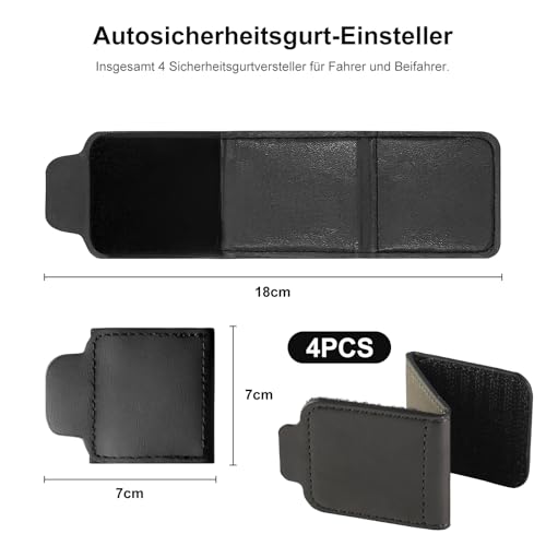 Sicherheitsgurt Clips,4 Stück Auto Sicherheitsgurt Versteller Universal Sicherheitsgurt Clip Sicherheitsgurt Einsteller Gurt Clip Sicherheitsgurt Positionierer zum Entspannen von Schulter und Nacken