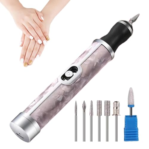 Lima eléctrica de uñas – Lijadora de uñas para uñas gruesas, inalámbrica, 4 velocidades, herramientas acrílicas profesionales para quitar uñas, moldear bordes, pulir, moler, pelar