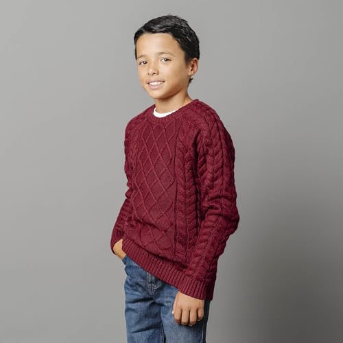 Image of Hope & Henry Boys' Long Sleeve Crew Neck Pullover Sweater