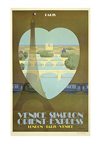 Affiche Venice Simplon Orient Express Paris Spiffing Prints papier archival mat