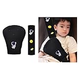 Furforstk gurtpolster auto kinder, gurtschutz kinder auto 2-teiliges Set sicherheitsgurt polster, gurtschoner, autogurt polster, Verhindern, dass Sicherheitsgurte Hals und Bauch einschnüren, Schwarz