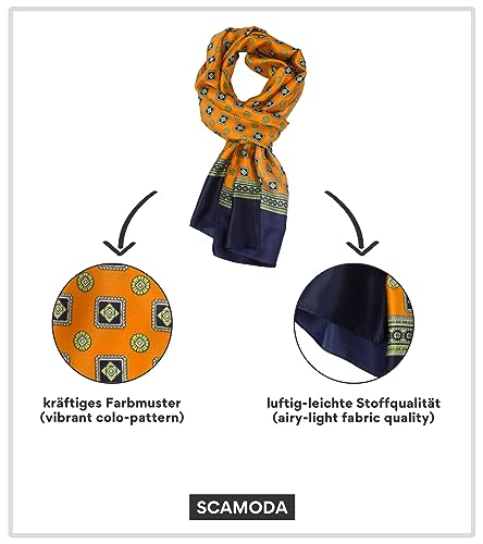 SCAMODA ® - Sciarpa fine da uomo con motivo
