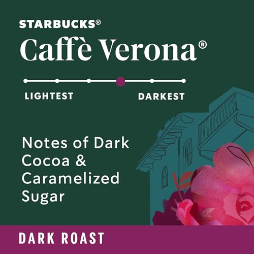 Image of Starbucks Ground Coffee,Dark Roast Hot or Iced Coffee,Caffe Verona,18 oz,(Pack of 2)