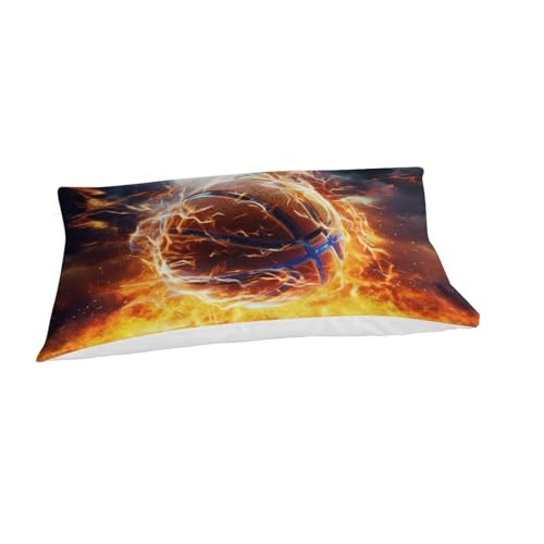 Housse de couette basket 3D en microfibre douce avec fermeture éclair - 3