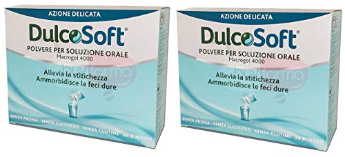 BUYFARMA PROMO PACK - 2X DulcoSoft Polvere per Soluzione Orale - 40 Bustine + OMAGGIO A SORPRESA…