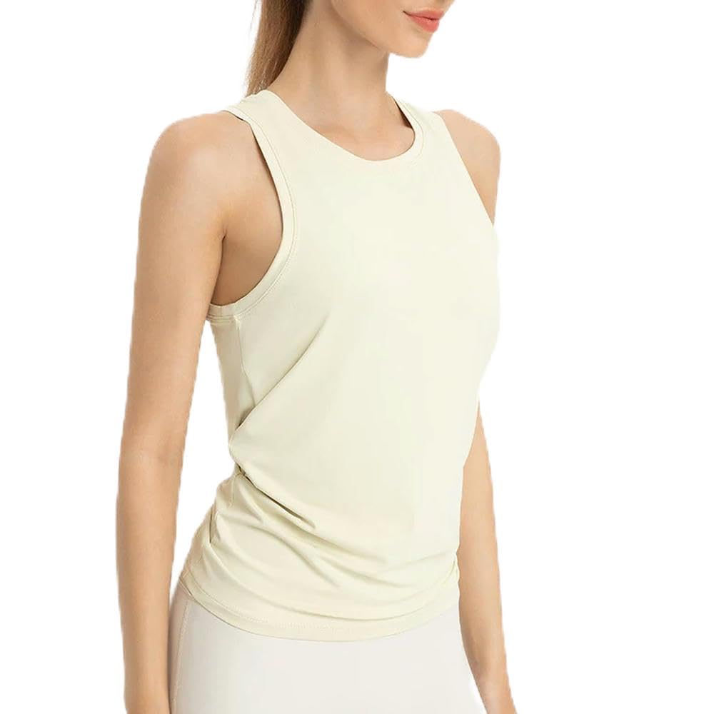 ZBDP Sportswear Femminile Canotta Alta Elastica Donna Palestra Allenamento Abbigliamento Morbido e Liscio Aperto Indietro Casual Jogger Vest