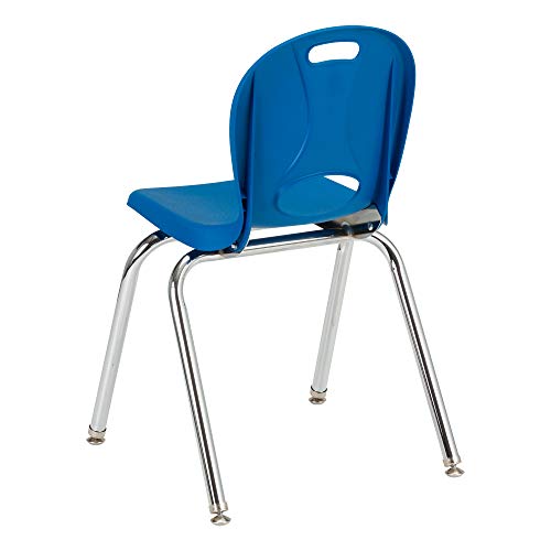 Image of Learniture LNT-116-CSW-BB Learniture Structure Series School Chairs for Classroom, 16 inch Seat Height, Brilliant Blue, Pack of 4