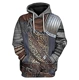 DOUJIONG Souls Solaire of Astora Hoodie Warrior Knight Cosplay Pullover Sweatshirt Costume Unsiex Adult (Color2, XXL)