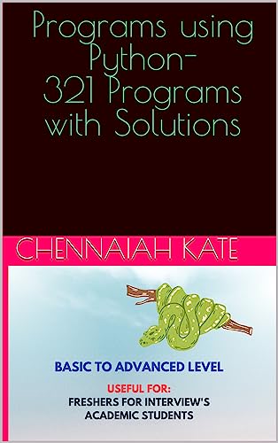 Programs using Python-321 Programs with Solutions eBook : KATE ...