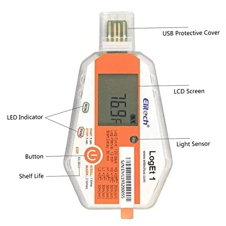 Single Use Temperature Datalogger (UK Based) (-30℃ to 70℃) for Ice Cream Factory | Calibration Certificate
