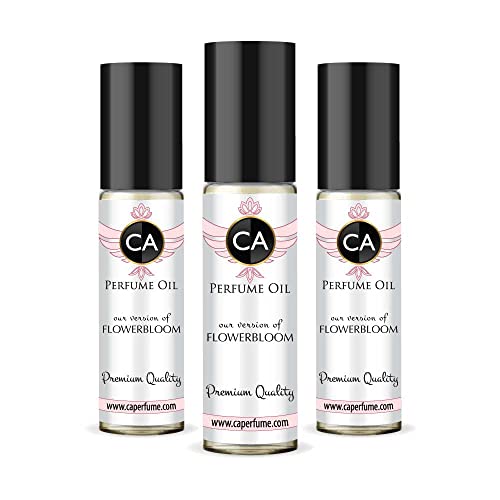 CA Perfume Impression of Victor & R. Flowerbloom For Women Replica Fragrance Body Oil Dupes Alcohol-Free Essential Aromatherapy Sample Travel Size Concentrated Long Lasting Roll-On 0.3 Fl Oz-X3