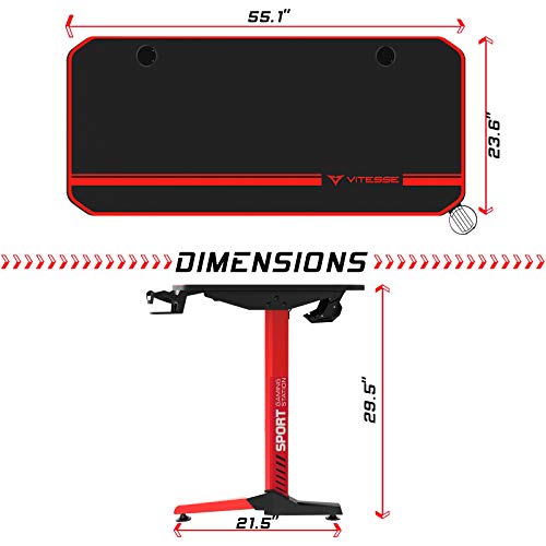 LEMBERI 55 inch Gaming Computer Desk - Image 7