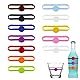 jatimdotin Glasmarkierer,12 Stück Glas Markierung Trinkgläser, Wein Marker, Glasmarker Silikon, Weinglasmarkierer für Weinglas Tassen Trinkglas Cocktailglas