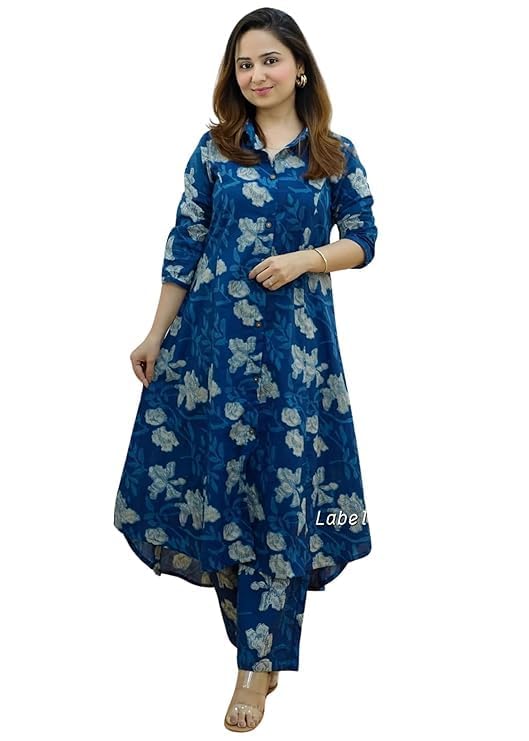 Image of Avayayat Women's Ethnic Co-Ord Set | Kurta Pant Set | Kurta Palazzo Set | Stylish Rayon Suit Set for Women, Festival Co-ord Set