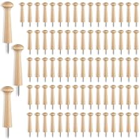 Wooden Shaker Peg Screw-on Pegs 3.62 Inch Long Unfinished Wood Shaker Racks for Hanging Clothes Hats Towel and More DIY Paint Color