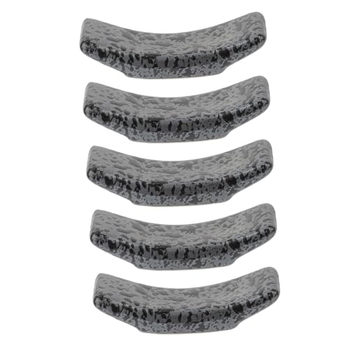STOBAZA 5Pcs Ceramic Japanese Style Chopsticks Holders Elegant Spoon Rests for Clean Tableware Lightweight Portable present for Japanese Culture Enthusiasts Black