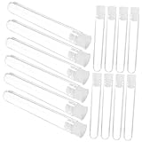 PLAFOPE 100pcs Boys and Girls Test Tube Plastic Test Tube Vast Storage Tubes Lids 7ml Boys and Experiment Toys