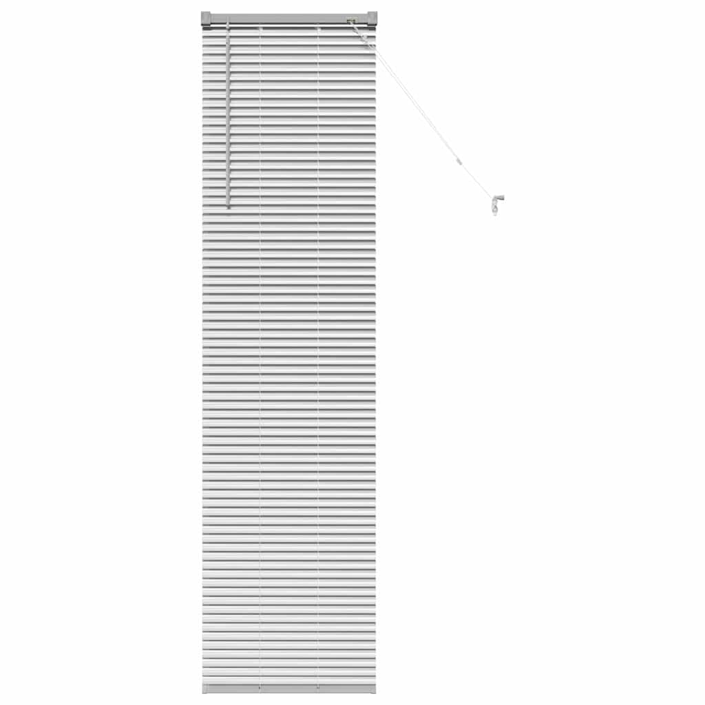vidaXL Venetian Blinds Height Adjustable Silver 175 x 50 cm Aluminium, Modern Rectangular Aluminum Blinds, Adjustable Indoor Window Treatments, Light Control Privacy for Home Decor, Office
