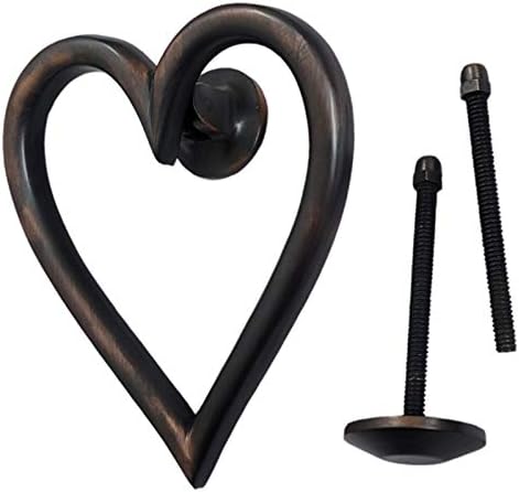 Adonai Hardware "Elimelech" Heart-Shaped Brass Door Knocker (Oil Rubbed Bronze)
