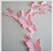 Romantiko 12 Pcs Fashion 3D Butterfly Wall Stickers Art Decor Decal For Home Wedding Party Pink