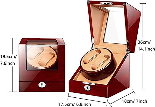 Caja enrolladora de relojes para 2 piezas automáticos madera piano 5