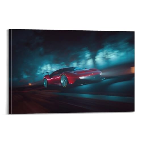 Voiture de course de sport poster QLLS P80-C sur toile, décor idéal pour habiller un mur