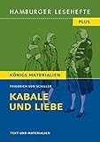 Kabale und Liebe von Friedrich Schiller (Textausgabe): Hamburger Lesehefte Plus Königs Materialien - Friedrich Schiller 