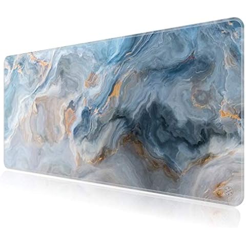 Oriday Large Gaming Mouse Pad, Extended XXL, (35.4x15.7x0.11 in), Long Non-Slip Rubber Base Mousepad, Stitched Edges, Waterproof Keyboard Desk Mat for Game, Work, Office, Home Decor (Deep Blue Ocean) Cover