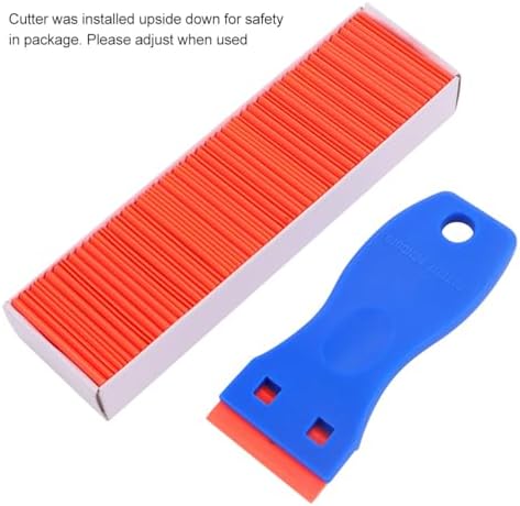 NUOBESTY Plastik kazıyıcı 103 adet çok amaçlı kesme aleti, çıkartmayı hızlı bir şekilde çıkarmak için, boya ve yapıştırıcı, çizilmeye karşı dayanıklı film kesici, otomobil boyası ve hassas yüzeyler - Görsel 3