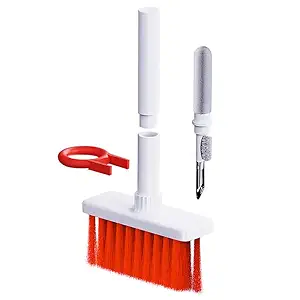 TurboGuru 5IN1 Multi-Function Soft DUST Clean Bush for Computer Cleaning, with Corner Gap Duster KEYCAP Puller Remover