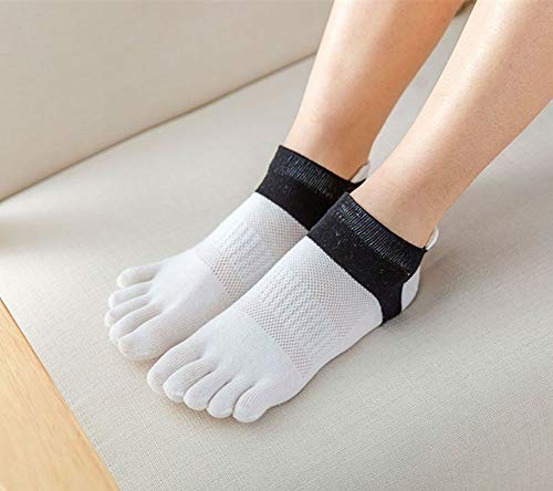 Image of Women Toe Socks 5 Finger Cotton Wicking Athletic 6 Pack 3 Pack