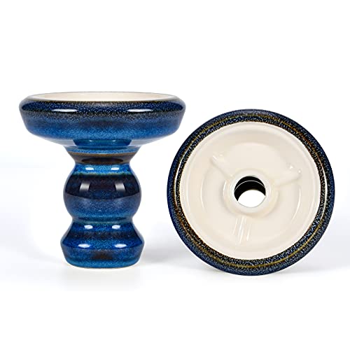 Shisha Kopf Premium Ton Phunnel Shisha Bowl mit Glasur Perfekte Arbeit mit Wärmemanagementsystem und Folien (Pivot Demin…