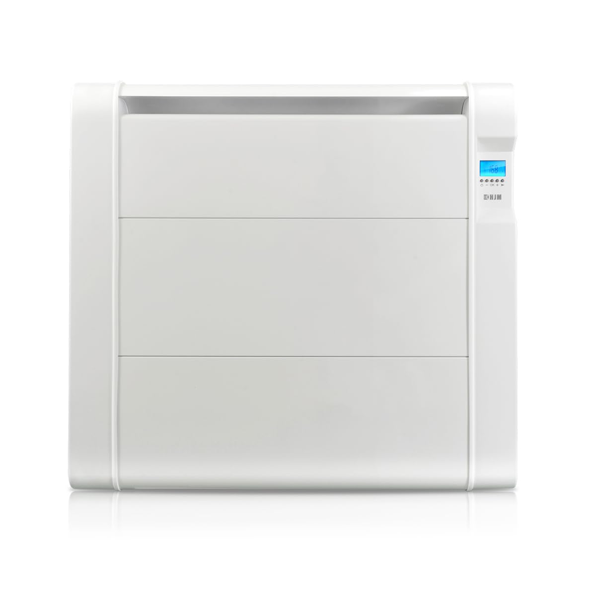 HJM Emisor Térmico Bajo Consumo AMD 1500, Calor Rápido, Programación 24/7, Funciones Ahorro, Turbo Programable, 1500W, Blanco