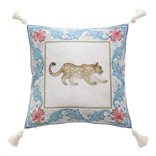 patdrea Designer Throw Pillow Covers for Couch 18"x18",Vintage French Linen