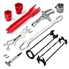 6PCS Basin Wrench Set, 8 in 1 Sink Bathroom Faucet Spanner, Adjustable Wrench Wide Jaw Short Shank 10-70mm, Universal Plumbing Tools for Washbasin, Tube, Nut Removal Installation