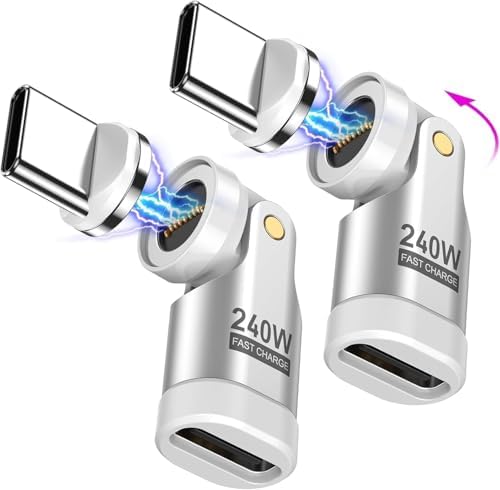 AUFU USB Auf USB-C Magnet Adapter – 2 Stück | 16-Pin, 18W, OTG-fähig | Für IPhone, MacBook, Galaxy & Mehr