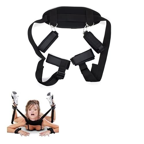 Erlove New Lady Nylon Handcuffs Cosplay Toy Pulsera Cinturón (Negro) Cover