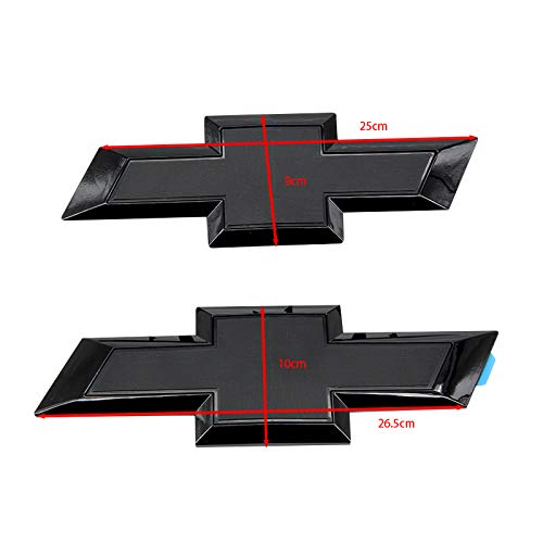 Guzetop Front & Tailgate Bowtie Emblem for 20162018 Chevy GM Silverado